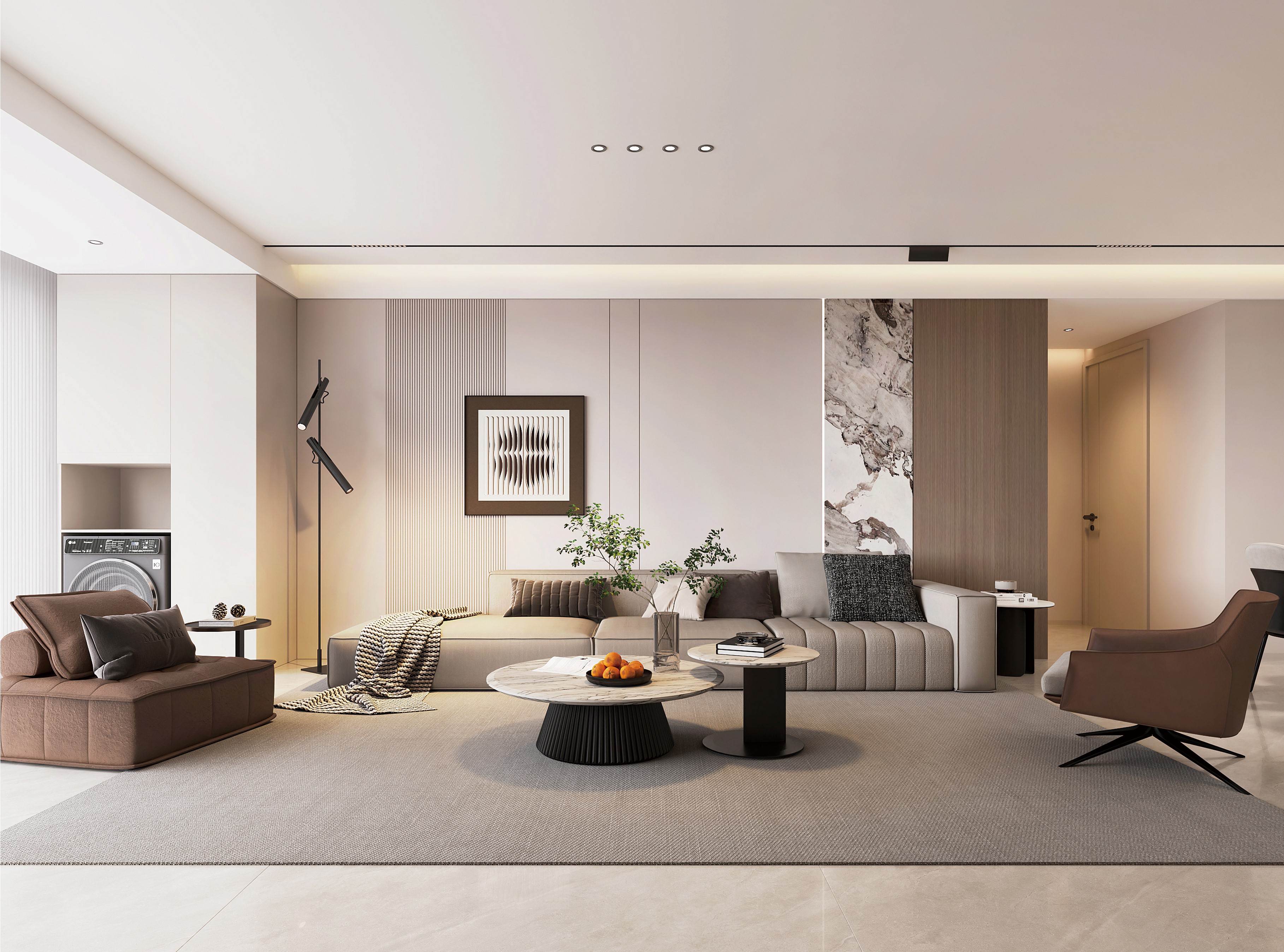 中房花語(yǔ)軒 | 超有腔調(diào)的137㎡現(xiàn)代風(fēng)，審美無(wú)敵了！