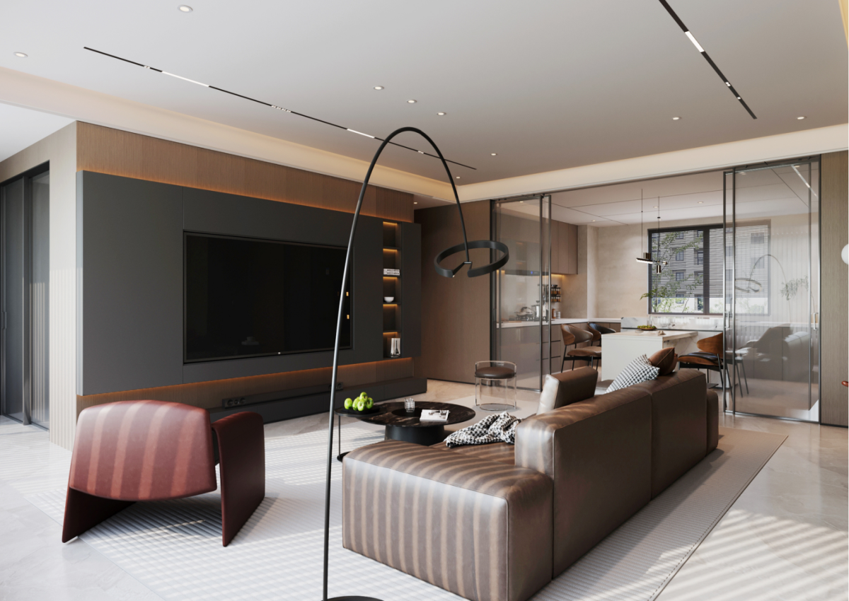 星耀閱海169㎡ | 驚艷！黑棕色系的意式極簡不顯壓抑反而通透敞亮？！
