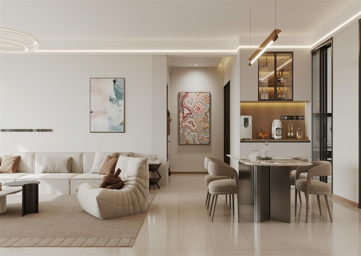 玉庭華府142㎡ | 給喧囂世界按下暫停鍵，現(xiàn)代簡約風的松弛感誰能拒絕！